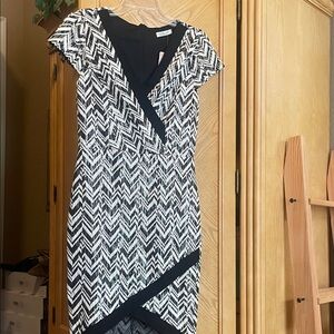 Just me black and white with metallic dress size large